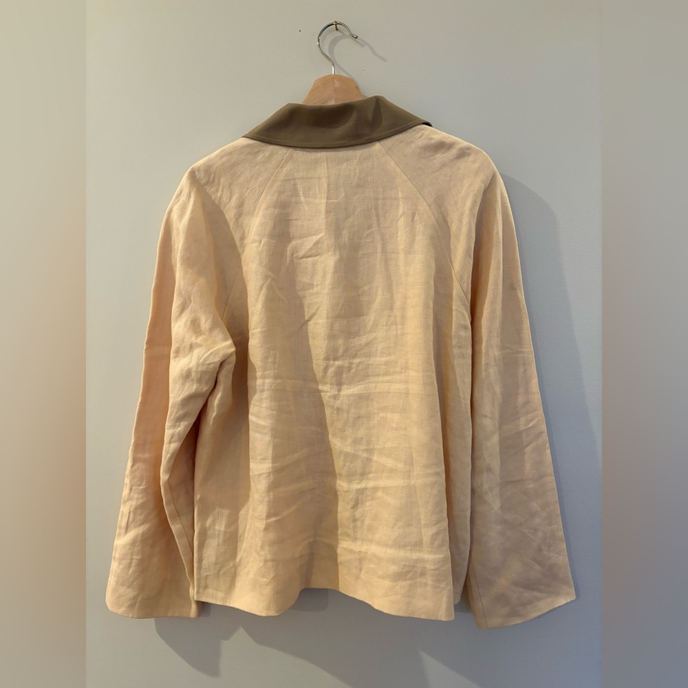 Reformation Lila Linen Jacket In Parmesan Size M Oversized NWT - Picture 6 of 9